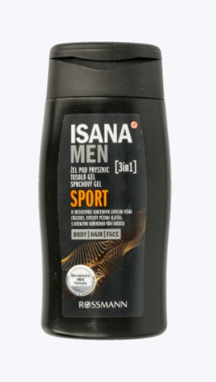 ISANA  -  ISANA MEN Sport żel pod prysznic o intensywnie korzennym zapachu piżma 3w1 300 ml